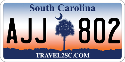 SC license plate AJJ802