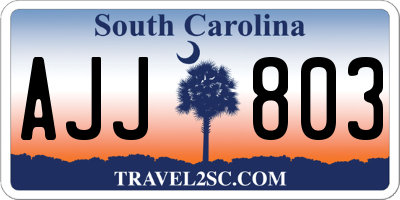 SC license plate AJJ803