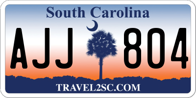 SC license plate AJJ804
