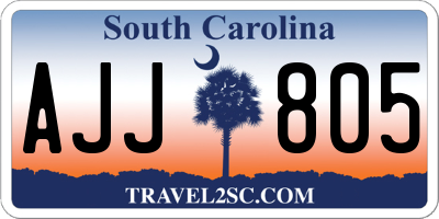 SC license plate AJJ805