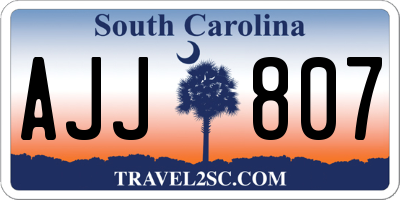 SC license plate AJJ807