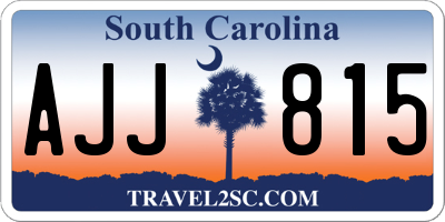 SC license plate AJJ815