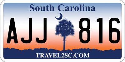 SC license plate AJJ816