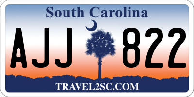 SC license plate AJJ822