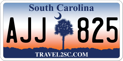 SC license plate AJJ825