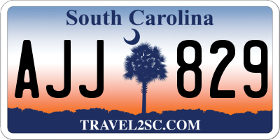 SC license plate AJJ829