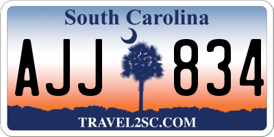SC license plate AJJ834