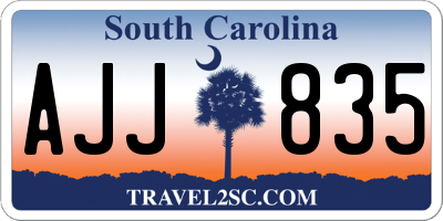 SC license plate AJJ835