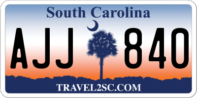 SC license plate AJJ840