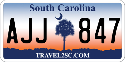 SC license plate AJJ847