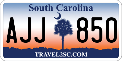 SC license plate AJJ850