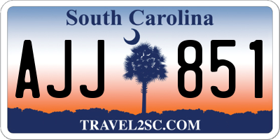 SC license plate AJJ851
