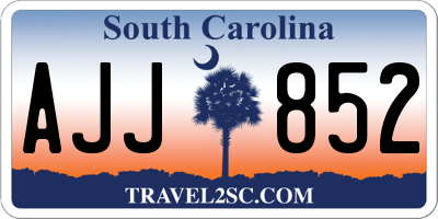 SC license plate AJJ852