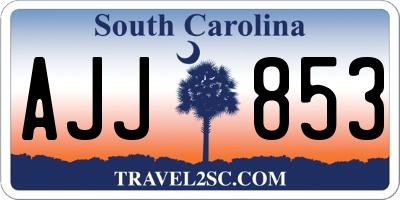 SC license plate AJJ853