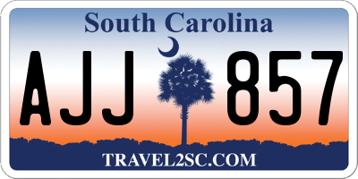 SC license plate AJJ857