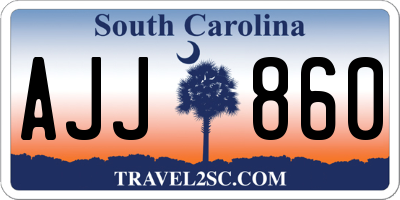 SC license plate AJJ860