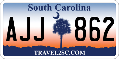 SC license plate AJJ862