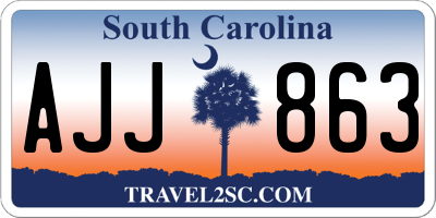 SC license plate AJJ863