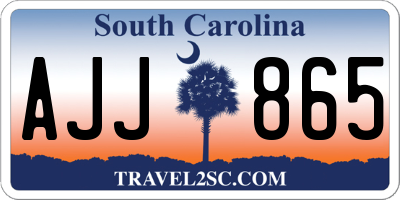 SC license plate AJJ865