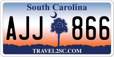SC license plate AJJ866