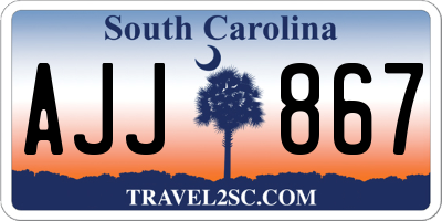 SC license plate AJJ867
