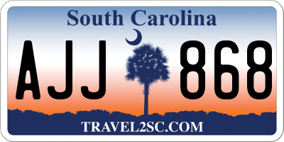 SC license plate AJJ868