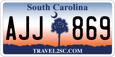 SC license plate AJJ869