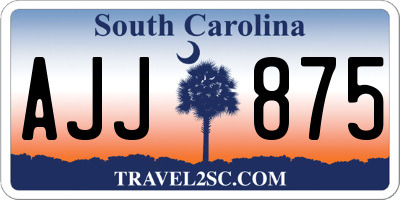 SC license plate AJJ875