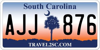 SC license plate AJJ876