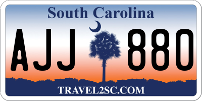 SC license plate AJJ880