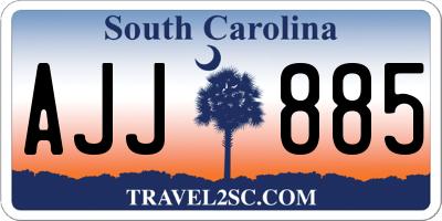 SC license plate AJJ885