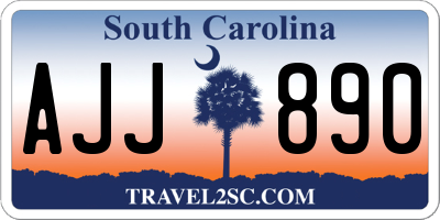SC license plate AJJ890