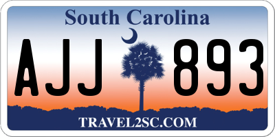 SC license plate AJJ893