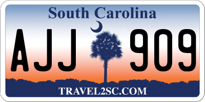 SC license plate AJJ909