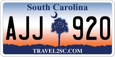 SC license plate AJJ920