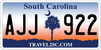 SC license plate AJJ922