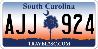 SC license plate AJJ924