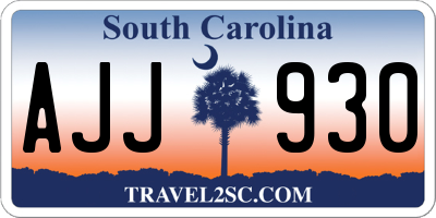 SC license plate AJJ930