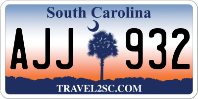 SC license plate AJJ932