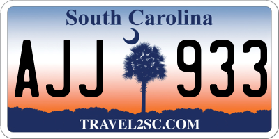 SC license plate AJJ933