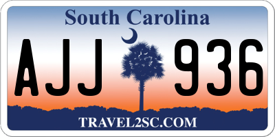 SC license plate AJJ936