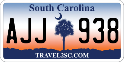 SC license plate AJJ938