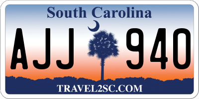 SC license plate AJJ940