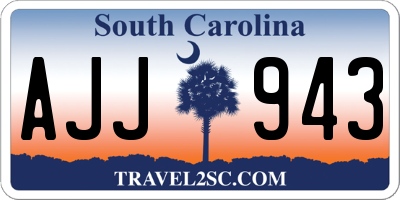 SC license plate AJJ943