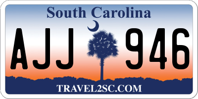 SC license plate AJJ946