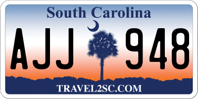 SC license plate AJJ948