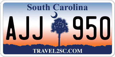 SC license plate AJJ950