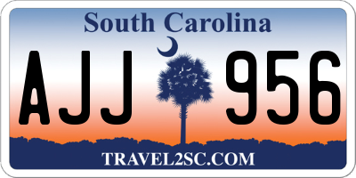 SC license plate AJJ956
