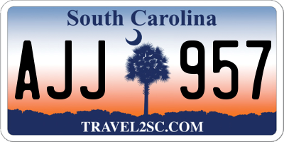 SC license plate AJJ957