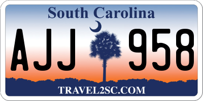 SC license plate AJJ958